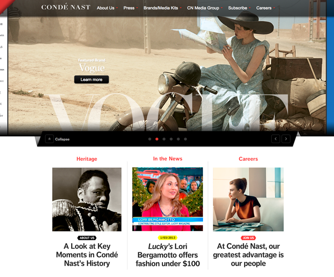 Condé Nast Homepage